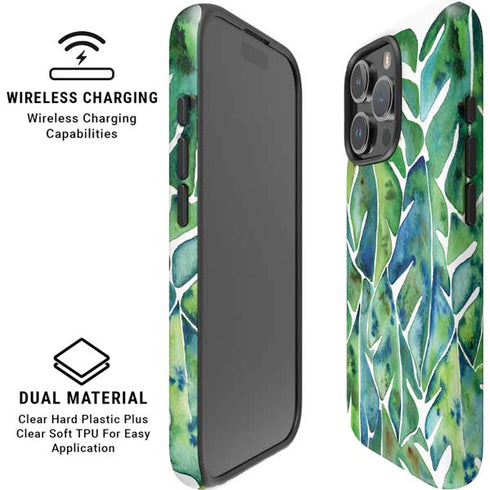 Tropical Leaves by Cat Coq iPhone 16 Pro Magsafe Impact Case